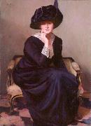 Lilla Cabot Perry The Black Hat, France oil painting artist